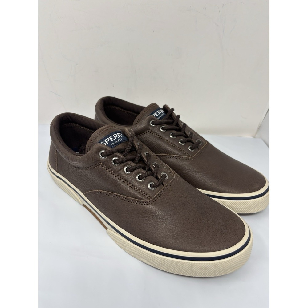 Sperry Striper Storm II CVO Brown Leather Waterproof Lace Up Boat Shoes Sz 10.5